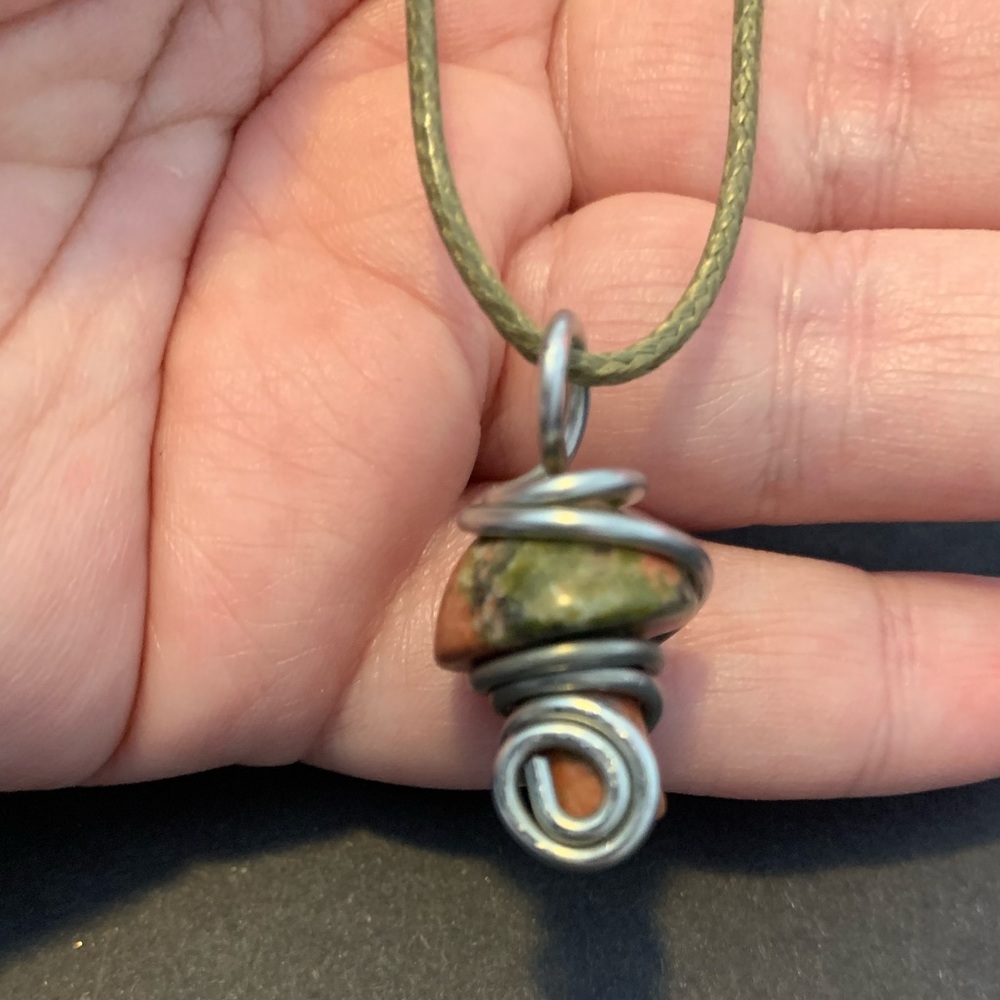 COPY - Crystal Mushroom Necklace - Jasper Stone Mushroom Jewelry Gift - Boho Mu…
